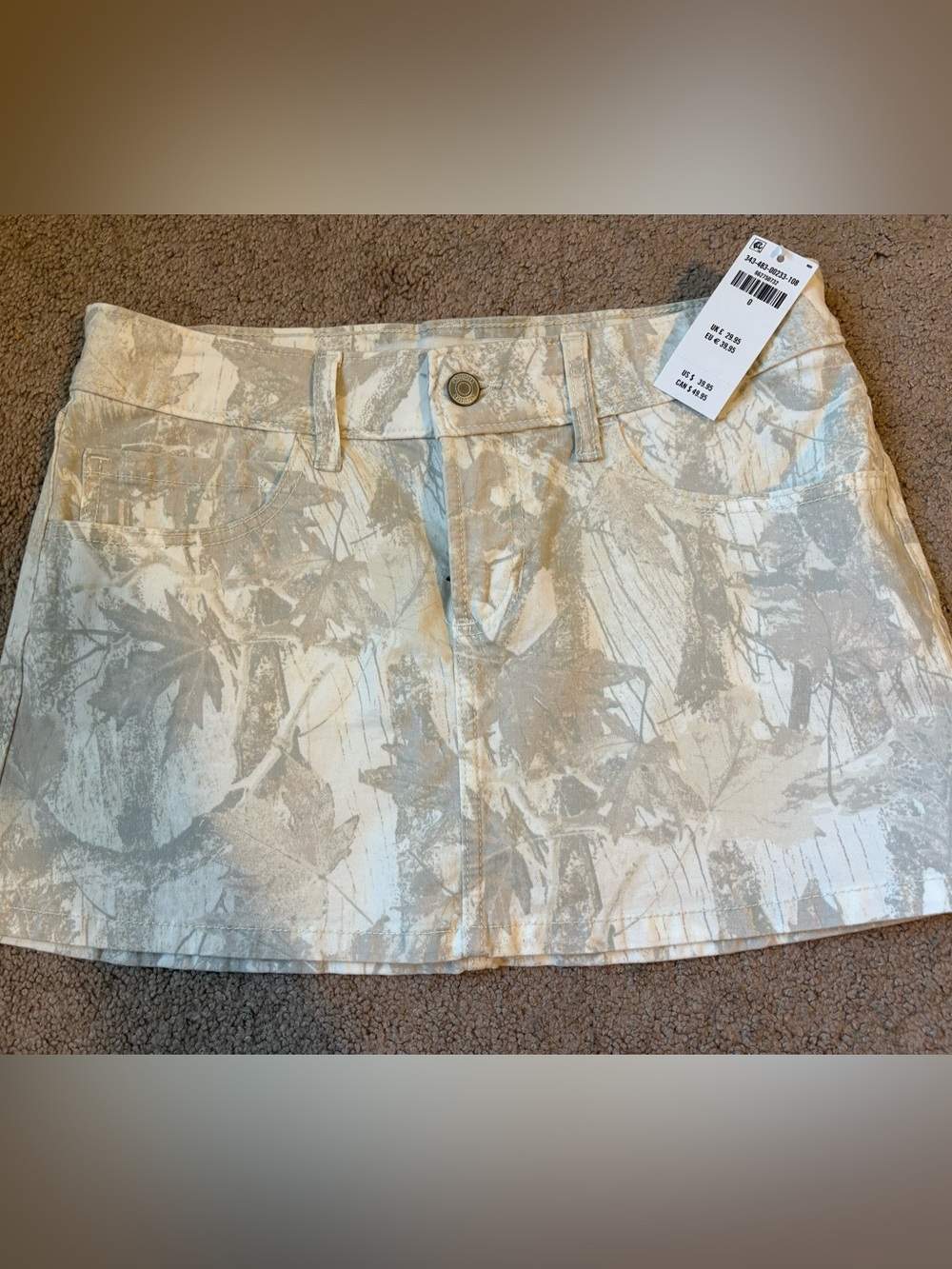 Hollister camo skirt NWT Size 0